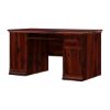 Picture of Brooten Rustic Solid Wood Home Office Computer Desk with Keyboard Tray