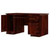 Picture of Brooten Rustic Solid Wood Home Office Computer Desk with Keyboard Tray