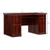 Picture of Brooten Rustic Solid Wood Home Office Computer Desk with Keyboard Tray