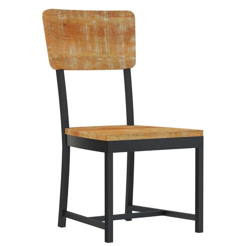 Picture of Salineno Rustic Mango Wood Industrial Dining Chair