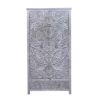 Picture of Tipton Hand Carved Solid Wood Rustic Grey Armoire