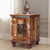 Picture of Boynton Handcrafted Buddha Brass Inlay Door Reclaimed Wood Nightstand