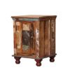 Picture of Boynton Handcrafted Buddha Brass Inlay Door Reclaimed Wood Nightstand