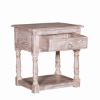 Picture of Burgin Grey Wash Reclaimed Wood 1 Drawer End Table