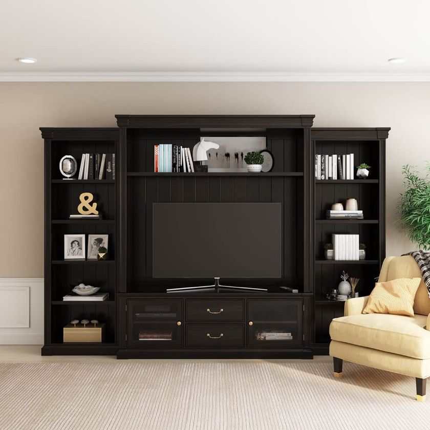 Picture of Orick Solid Wood Entertainment Center For TVs up to 60"