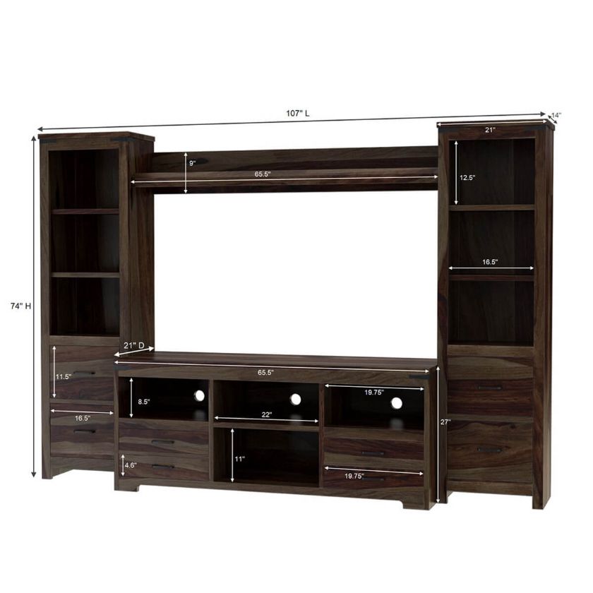 Maryland Entertainment Center Media Console Dimension Image