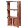 Picture of Hartford Reclaimed Wood Bookcase with File Cabinet At Bottom