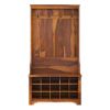 Picture of Cornish Rustic Solid Wood Entryway Hall Tree With Shoe Storage