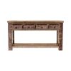 Picture of Britain Handcrafted Rustic Teak Wood 5 Piece Living Room Set
