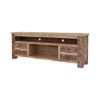 Picture of Britain Handcrafted Rustic Teak Wood 4 Drawer TV Media Console