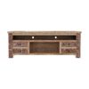 Picture of Britain Handcrafted Rustic Teak Wood 4 Drawer TV Media Console