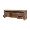 Picture of Britain Handcrafted Rustic Teak Wood 4 Drawer TV Media Console