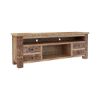 Picture of Britain Handcrafted Rustic Teak Wood 4 Drawer TV Media Console