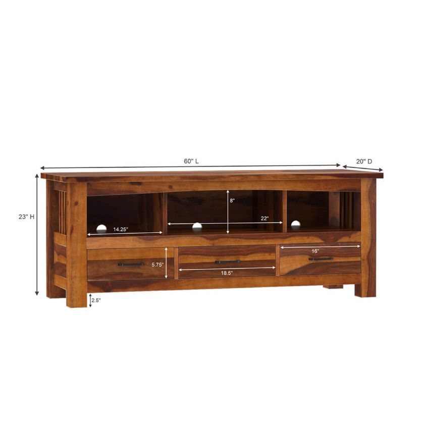 Jeddito Mission Solid Wood TV Stand With Drawers (60