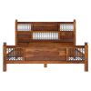 Picture of San Francisco Rustic Solid Wood and Iron Platform Bed Frame