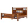 Picture of San Francisco Rustic Solid Wood and Iron Platform Bed Frame