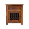 Picture of San Francisco Rustic Solid Wood Iron Grill 1 Drawer Nightstand