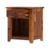 Picture of San Francisco Rustic Solid Wood Iron Grill 1 Drawer Nightstand