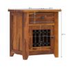 Picture of San Francisco Rustic Solid Wood Iron Grill 1 Drawer Nightstand