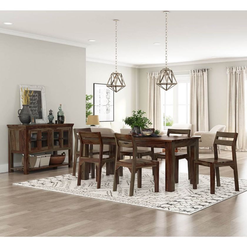 Picture of Modern Sierra Solid Wood Dining Room Set