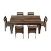 Picture of Modern Sierra Rustic Solid Wood Dining Table Set For 6