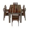 Picture of Modern Sierra Rustic Solid Wood Dining Table Set For 6