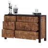 Picture of New Orleans Rustic Solid Mango Wood 6 Drawer Double Dresser