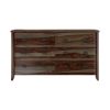 Picture of Thornton Rustic Solid Rose Wood Bedroom Dresser With 6 Drawers