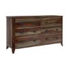 Picture of Thornton Rustic Solid Rose Wood Bedroom Dresser With 6 Drawers