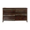 Picture of Thornton Rustic Solid Rose Wood Bedroom Dresser With 6 Drawers
