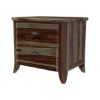 Picture of Thornton Rustic Solid Wood Nightstand With 2 Drawers