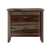 Picture of Thornton Rustic Solid Wood Nightstand With 2 Drawers
