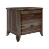 Picture of Thornton Rustic Solid Wood Nightstand With 2 Drawers