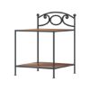 Picture of Nome Industrial Iron And Solid Wood 2-Tier Nightstand