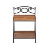 Picture of Nome Industrial Iron And Solid Wood 2-Tier Nightstand