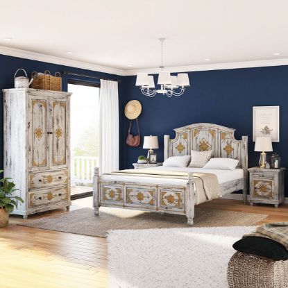 Picture of Tudor Handcrafted Solid Wood 4 Piece Bedroom Set