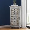 Picture of Tudor Brass Inlay And Distressed Solid Mango Wood Jewelry Armoire