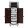 Picture of Tudor Brass Inlay And Distressed Solid Mango Wood Jewelry Armoire