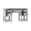 Picture of Tudor Brass Inlay And Distressed Mango Wood 3-Piece Vanity Table Set