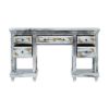 Picture of Tudor Brass Inlay And Distressed Mango Wood 3-Piece Vanity Table Set