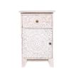 Picture of Juliano Handcarved Reclaimed Wood White Nightstand With Drawer