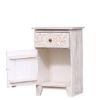 Picture of Juliano Handcarved Reclaimed Wood White Nightstand With Drawer