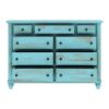 Picture of Victorian Solid Wood Turquoise Bedroom Farmhouse Dresser With 9 Drawers