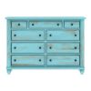 Picture of Victorian Solid Wood Turquoise Bedroom Farmhouse Dresser With 9 Drawers