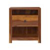 Picture of Kodiak Rustic Solid Wood Nightstand With Drawer And Open Shelves