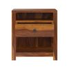 Picture of Kodiak Rustic Solid Wood Nightstand With Drawer And Open Shelves