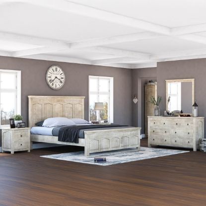 Picture of Mission Farmhouse Style 4 Piece Solid Wood Bedroom Set