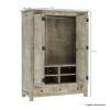 Picture of Mission Solid Wood Distressed White Large Clothing Armoire