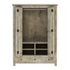 Picture of Mission Solid Wood Distressed White Large Clothing Armoire