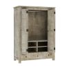 Picture of Mission Solid Wood Distressed White Large Clothing Armoire